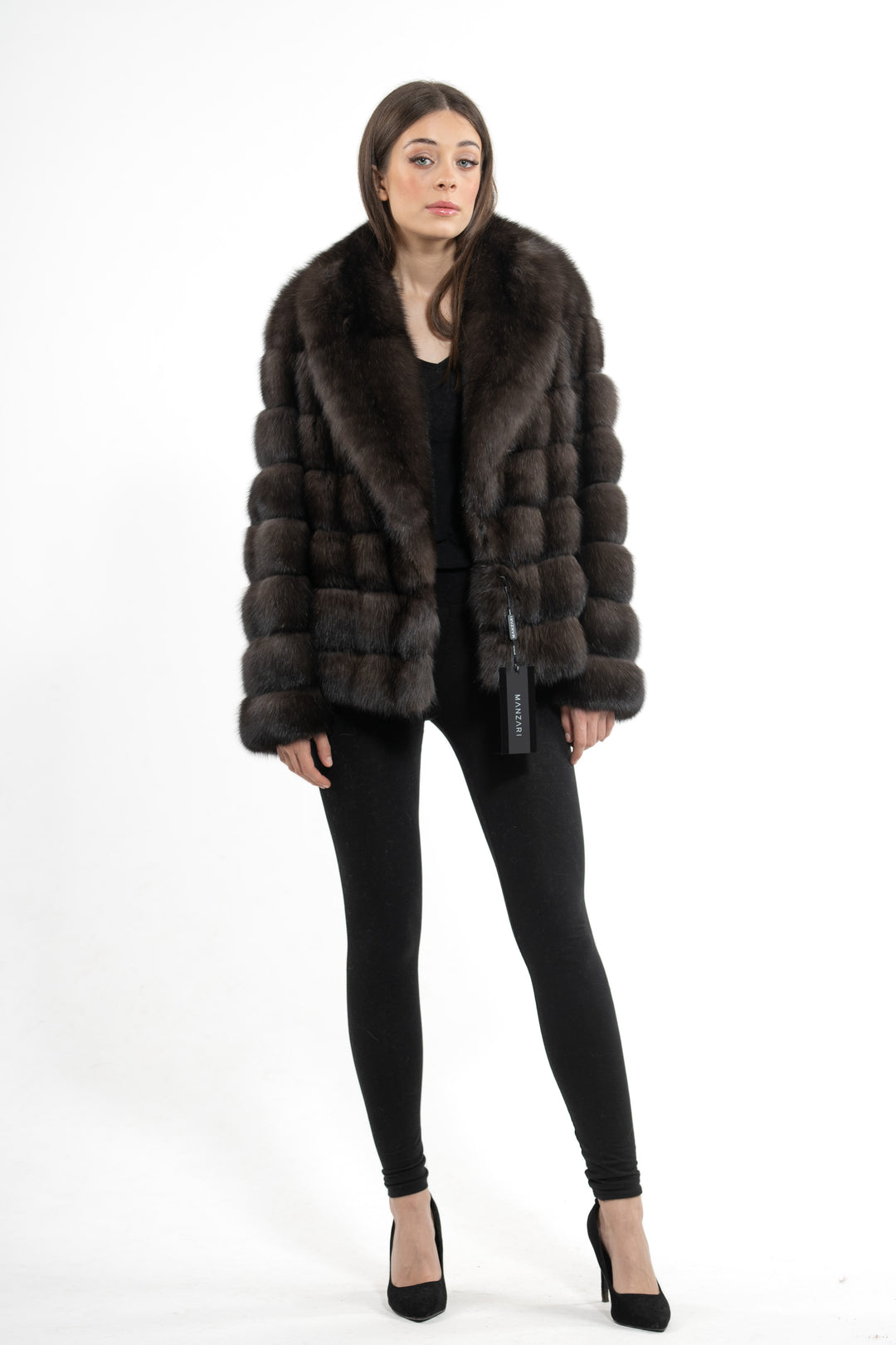 Manzari Carbonio Russian sable fur coat for a timeless look