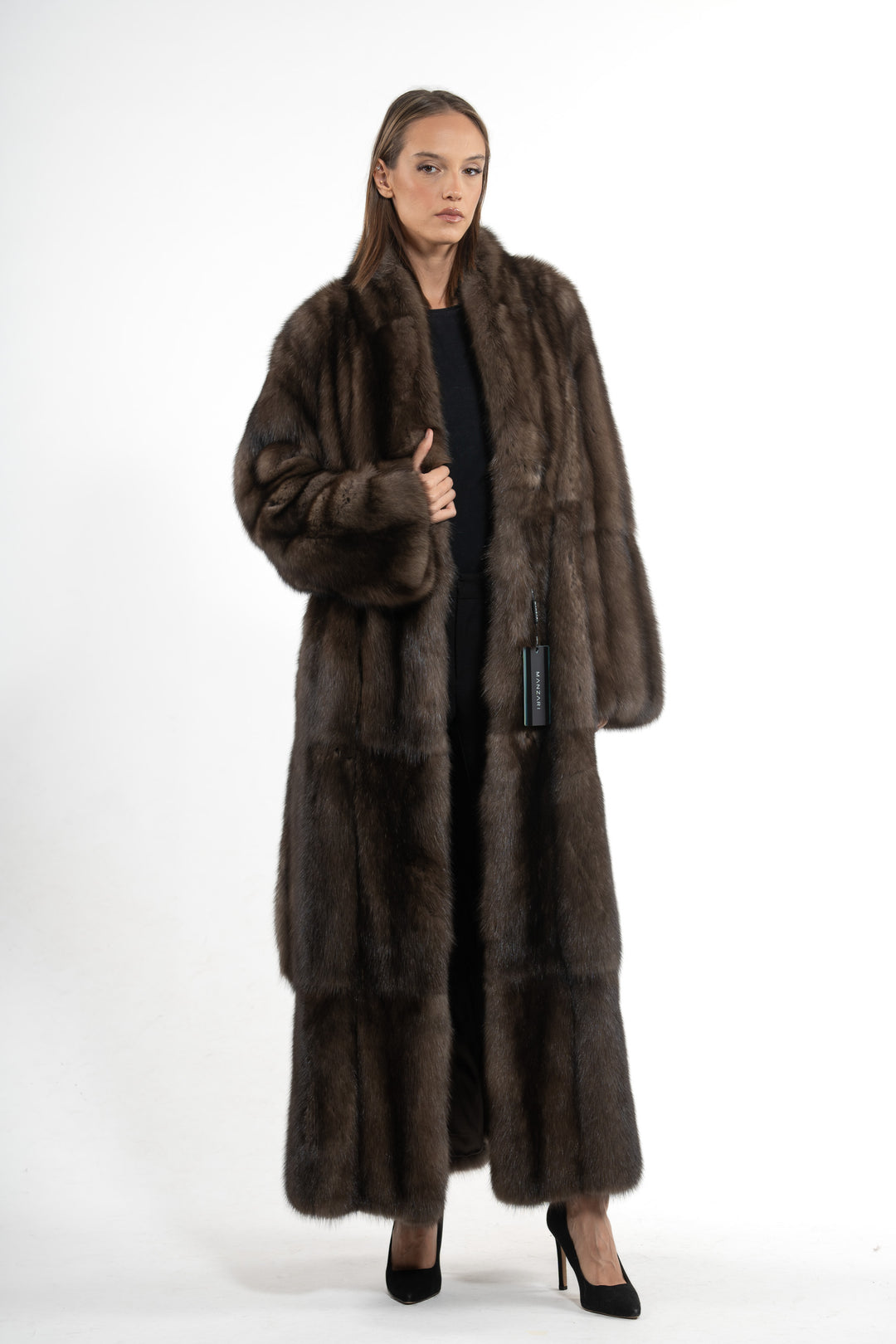 High-quality Platinum Russian sable fur coat for luxury lovers