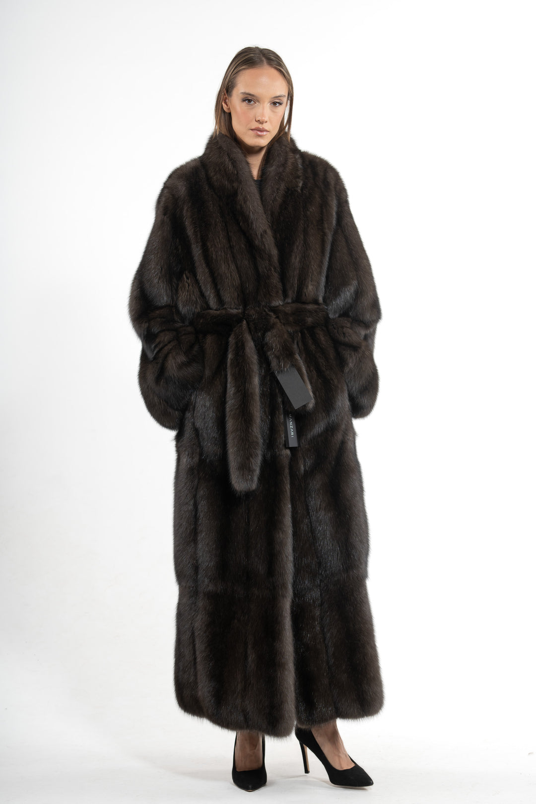 Elegant Carbonio Russian sable fur coat by manzari