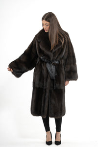Sophisticated Carbonio Russian sable fur coat for special occasions
