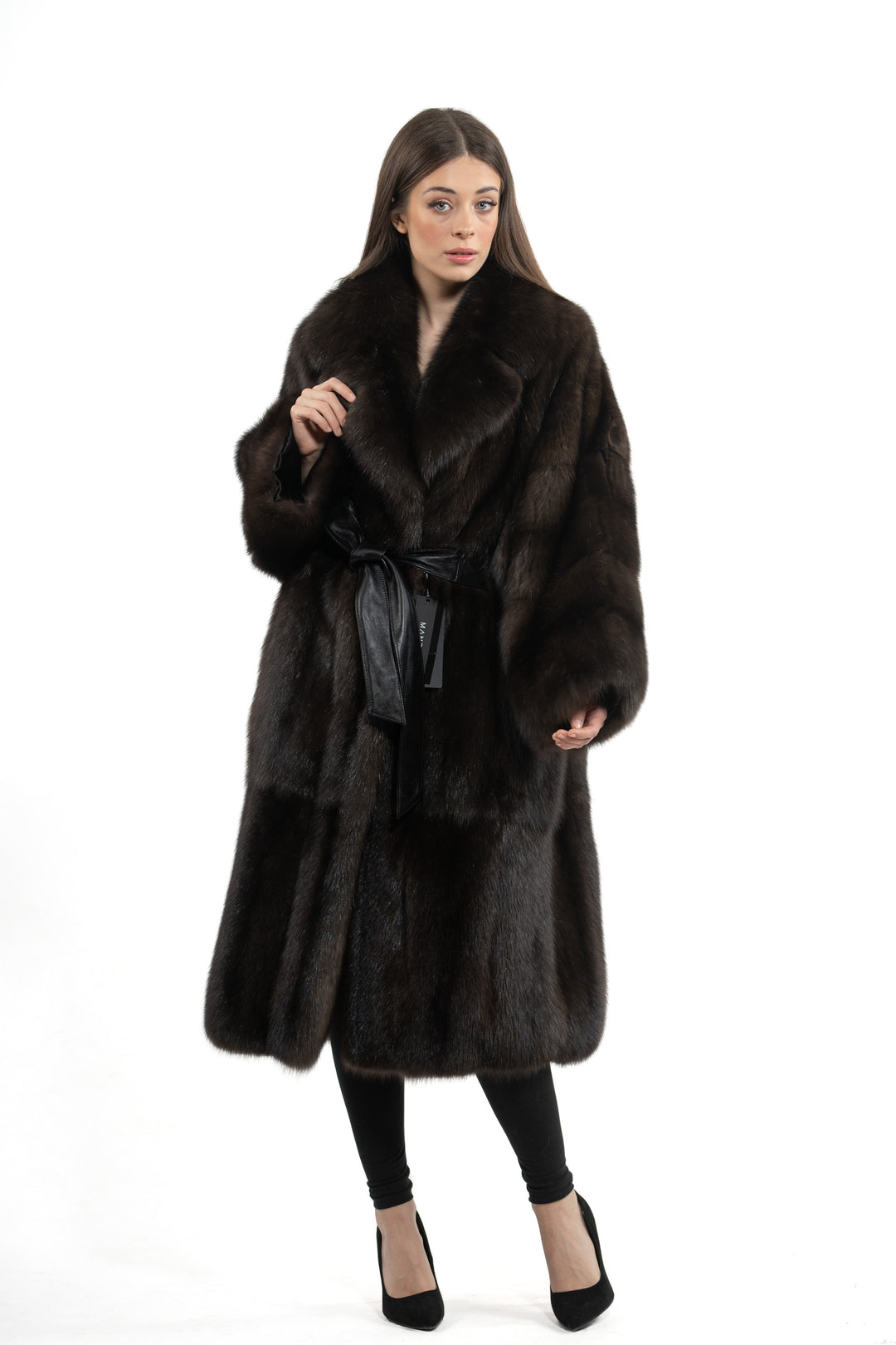 Sophisticated Carbonio Russian sable fur coat for special occasions