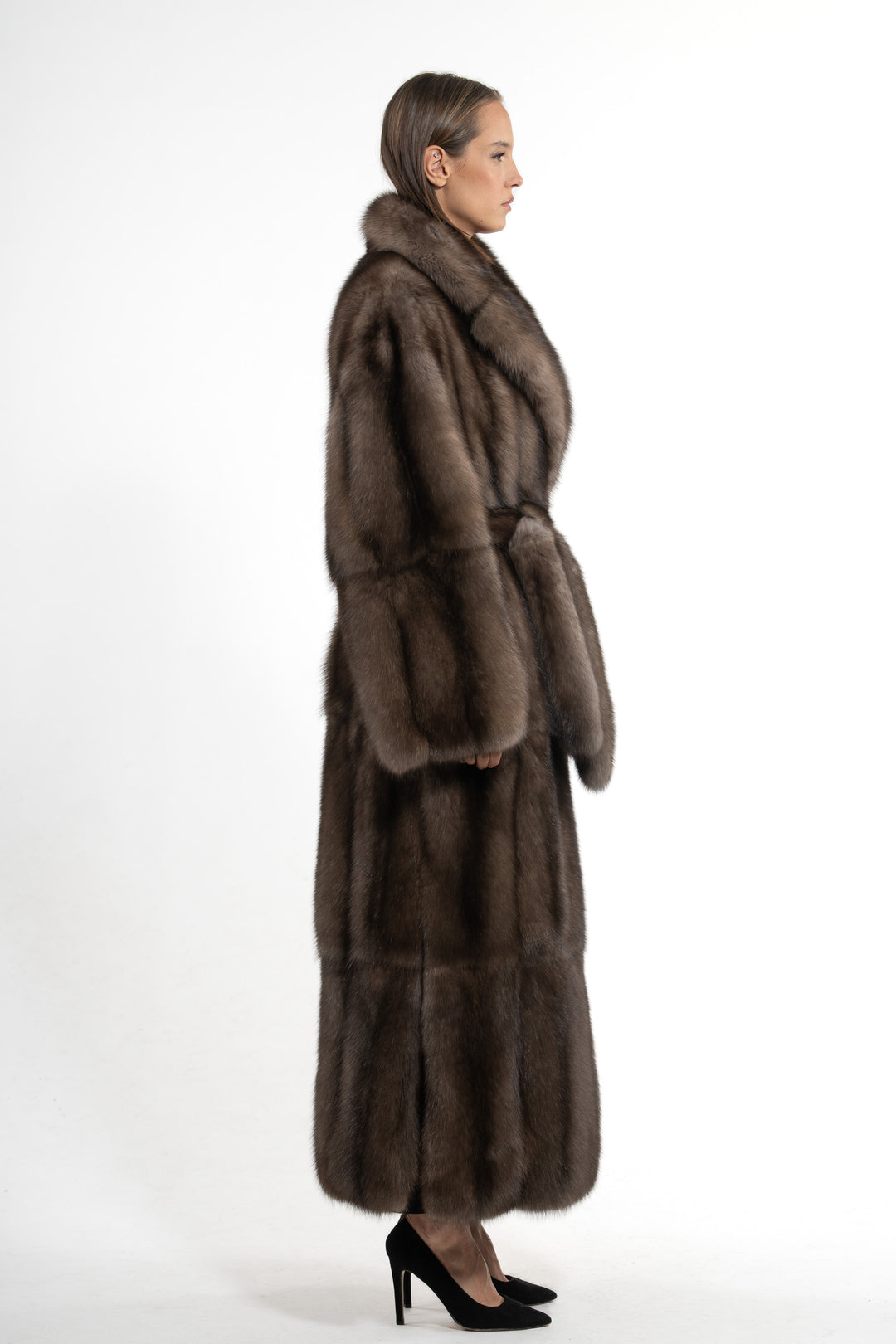 Manzari Platinum Russian sable fur coat for a timeless look
