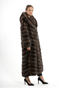 Premium sable fur coat for winter fashion