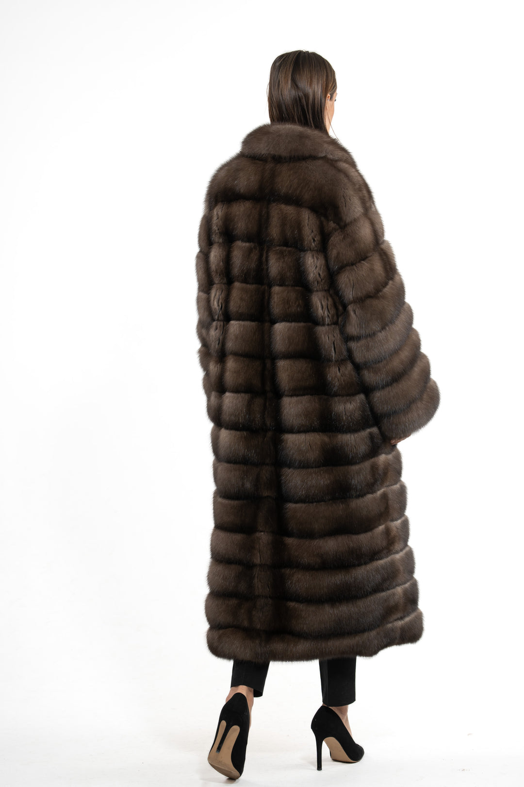 High-quality Gun Metal Russian sable fur coat for luxury lovers