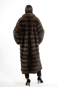 Sophisticated Gun Metal Russian sable fur coat for special occasions