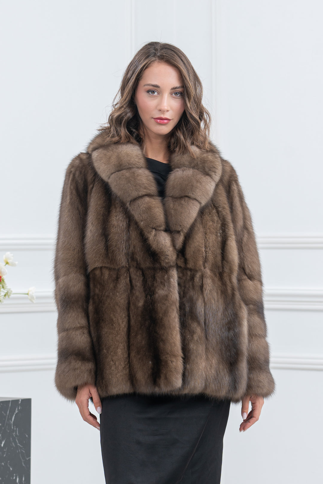 Lavander Russian Sable Fur Short Jacket - Women&