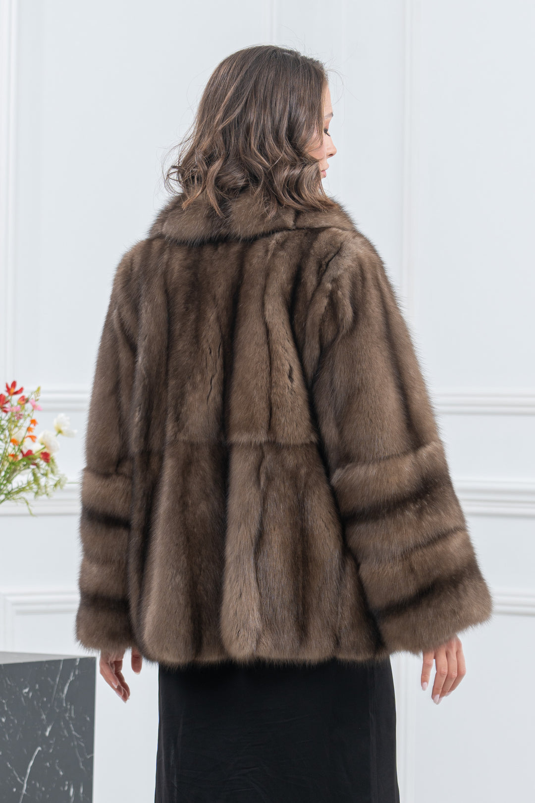 Lavander Russian Sable Fur Short Jacket - Women&
