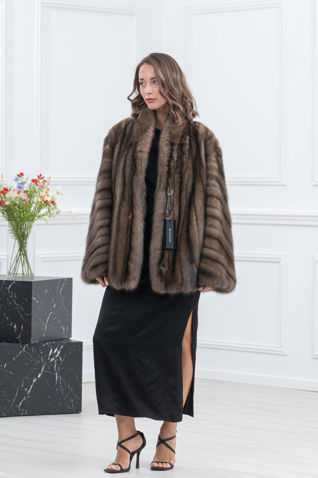 Platinum Russian Sable Fur Short Jacket - Women&