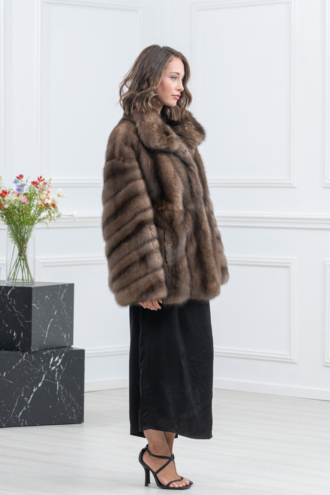 Platinum Russian Sable Fur Short Jacket - Women&