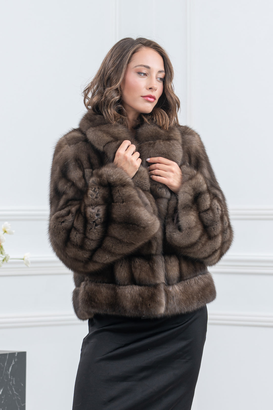 Platinum Russian Sable Fur Short Jacket - Women&