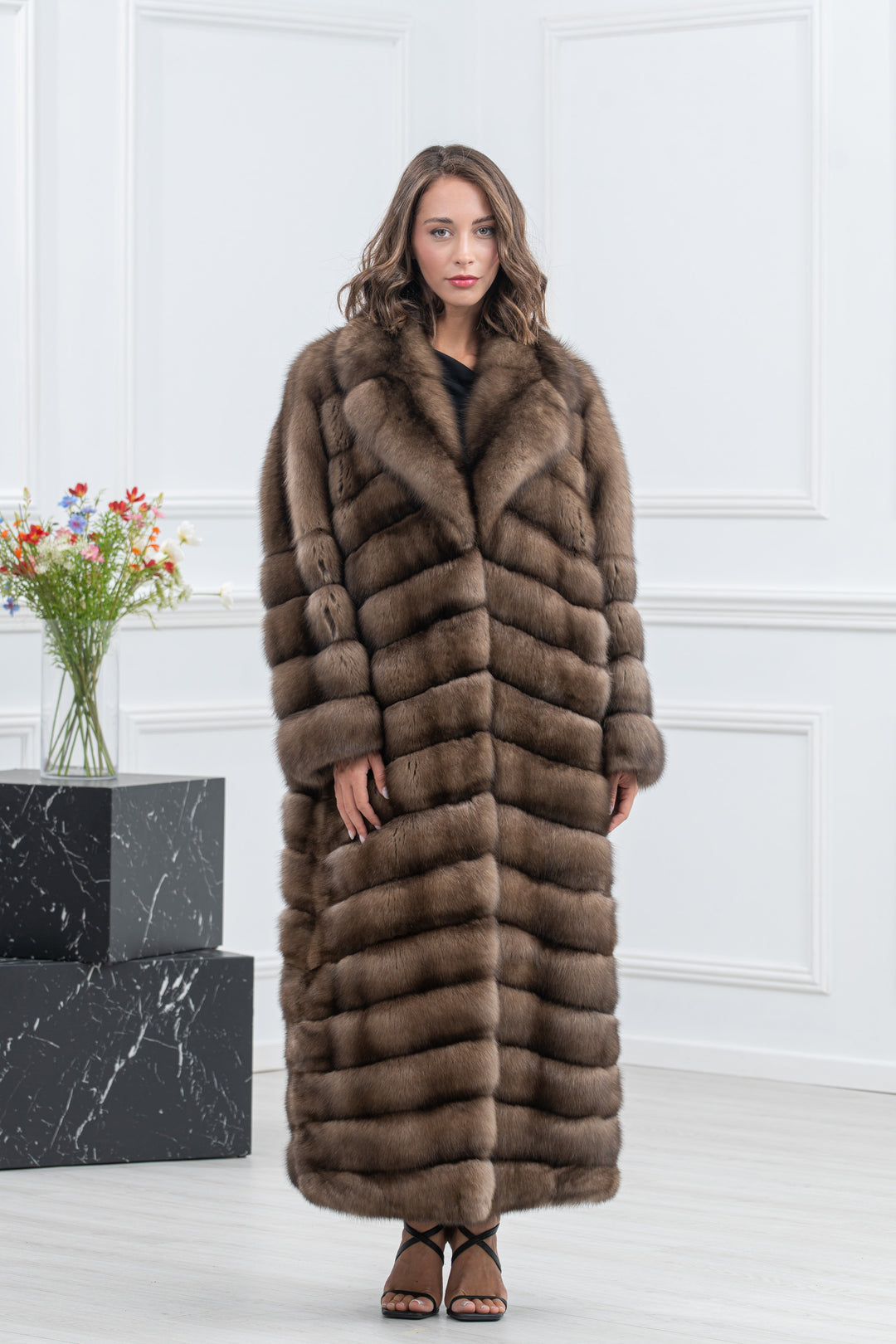Lavander Russian Sable Fur Coat - Women&