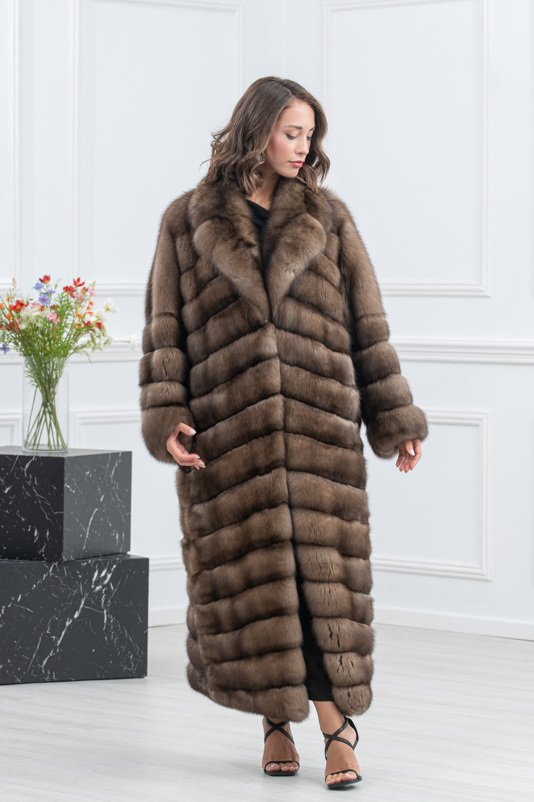 Lavander Russian Sable Fur Coat - Women&