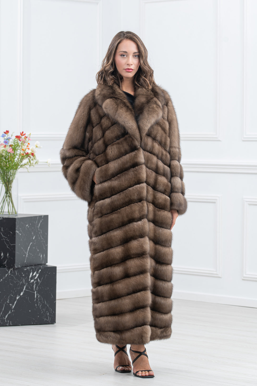 Lavander Russian Sable Fur Coat - Women&