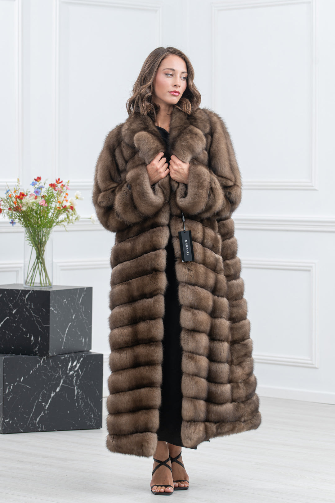 Lavander Russian Sable Fur Coat - Women&