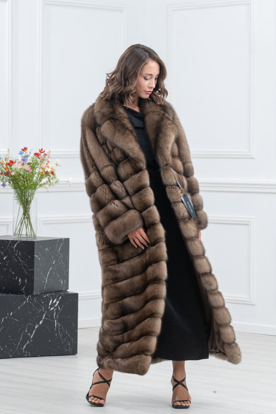 Lavander Russian Sable Fur Coat - Women&