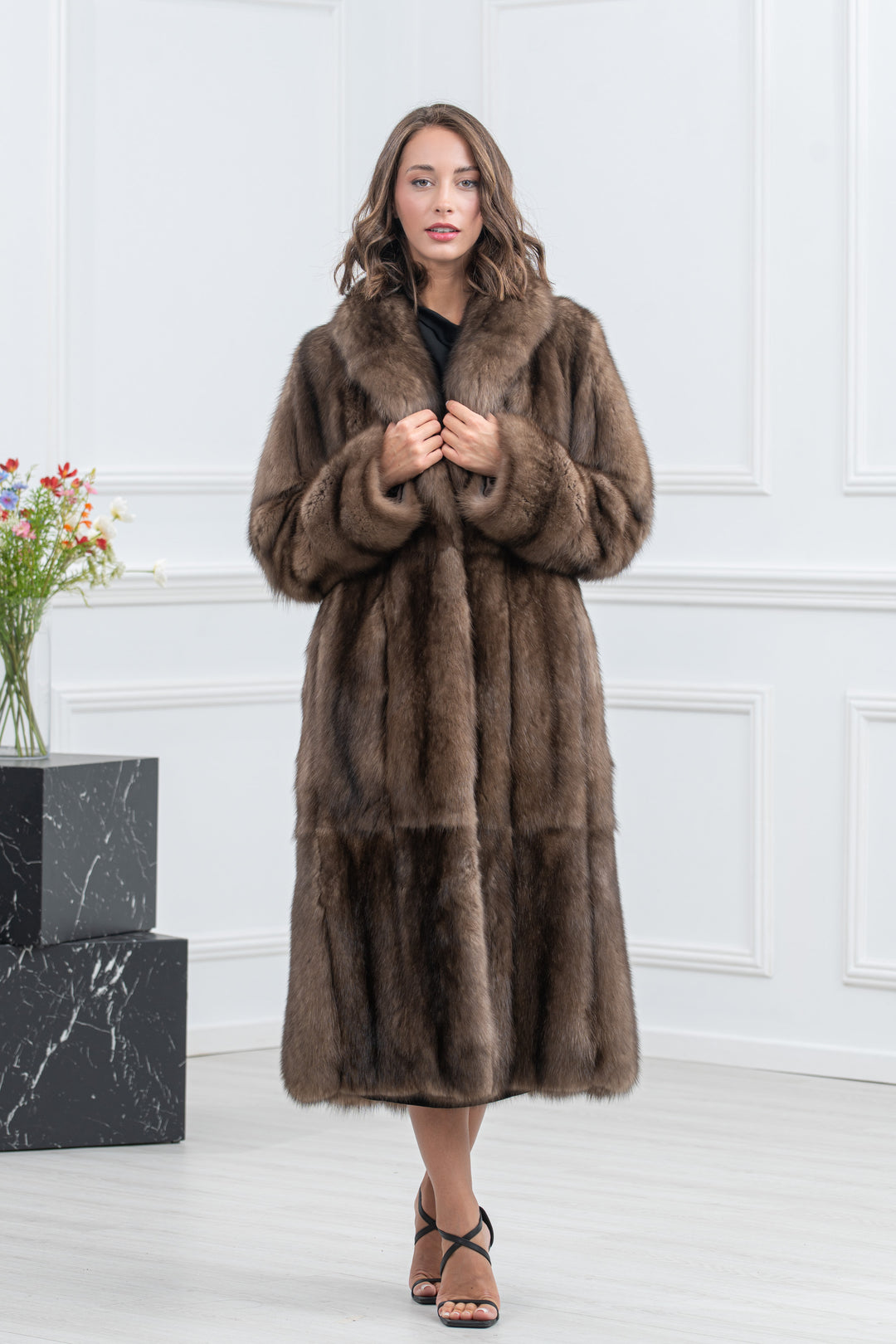 Platinum Russian Sable Fur Coat - Women&
