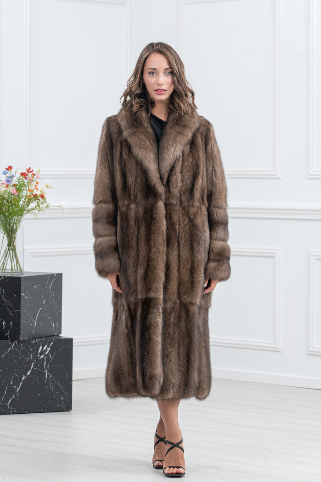 Platinum Russian Sable Fur Coat - Women&