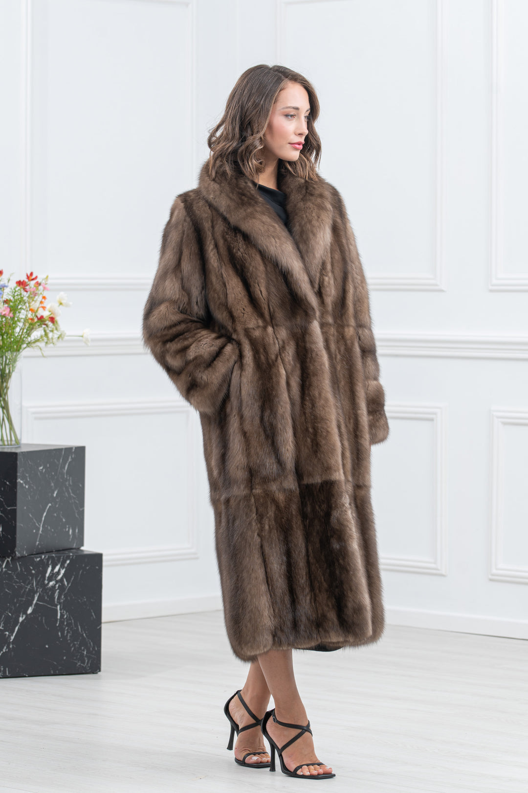 Platinum Russian Sable Fur Coat - Women&