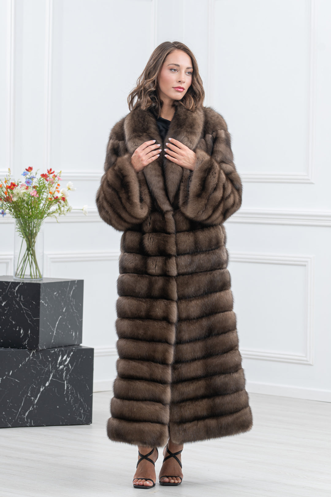 Lavander Russian Sable Fur Coat - Women&