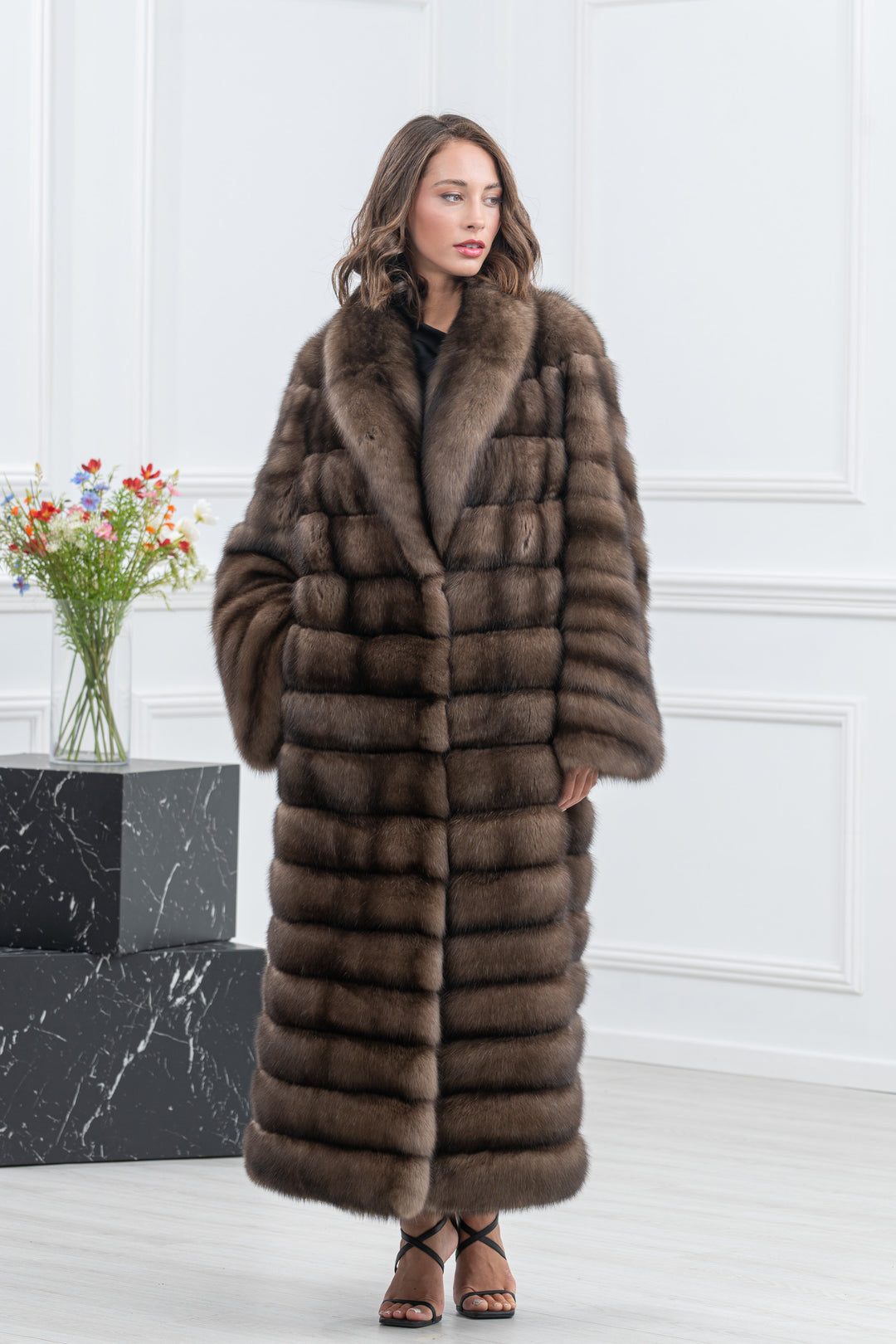 Lavander Russian Sable Fur Coat - Women&