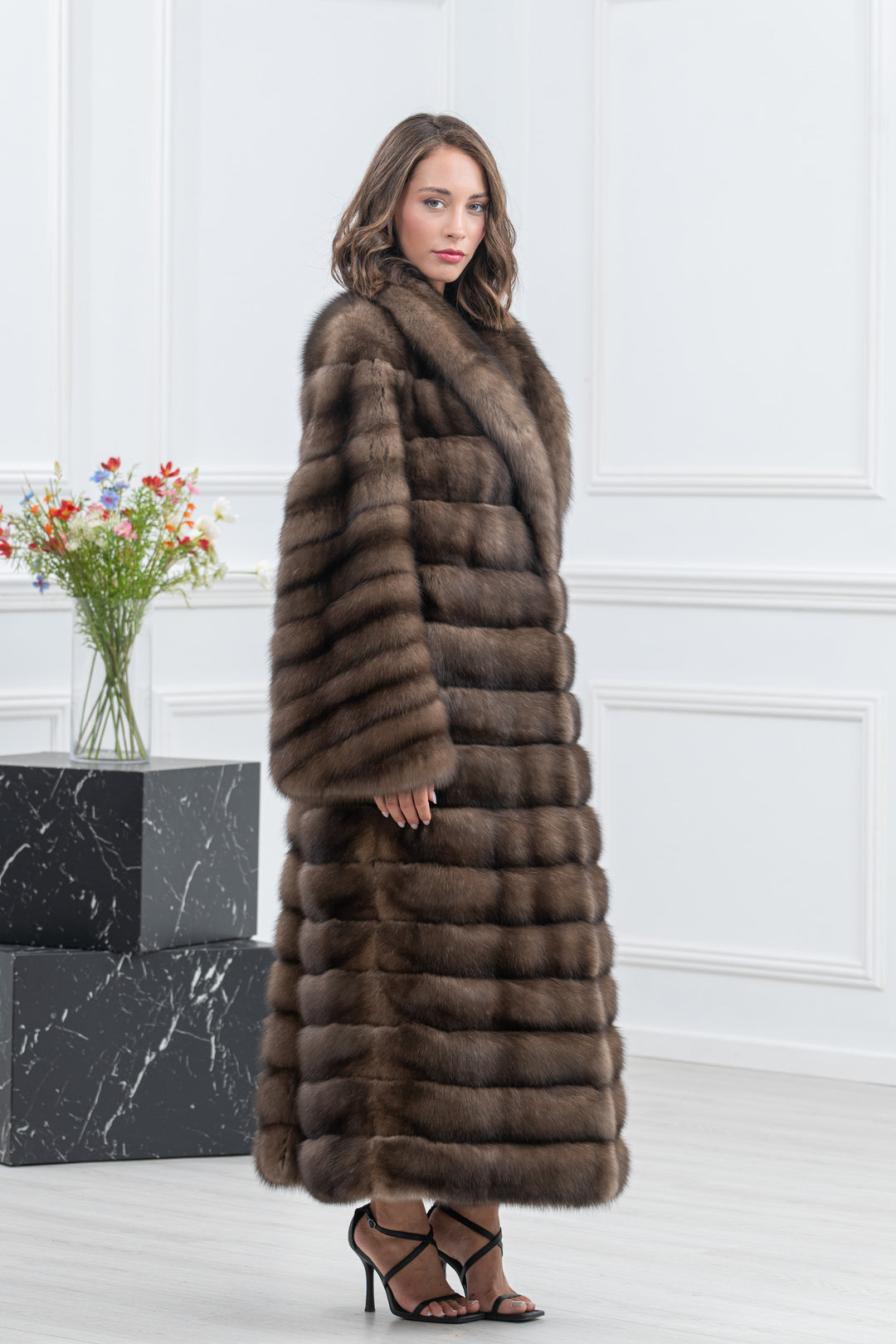 Lavander Russian Sable Fur Coat - Women&