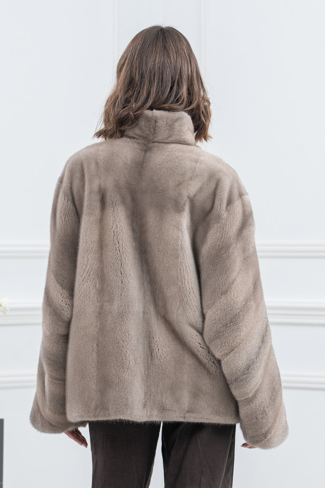 Silver Blue Mink Fur Short Jacket - Women&