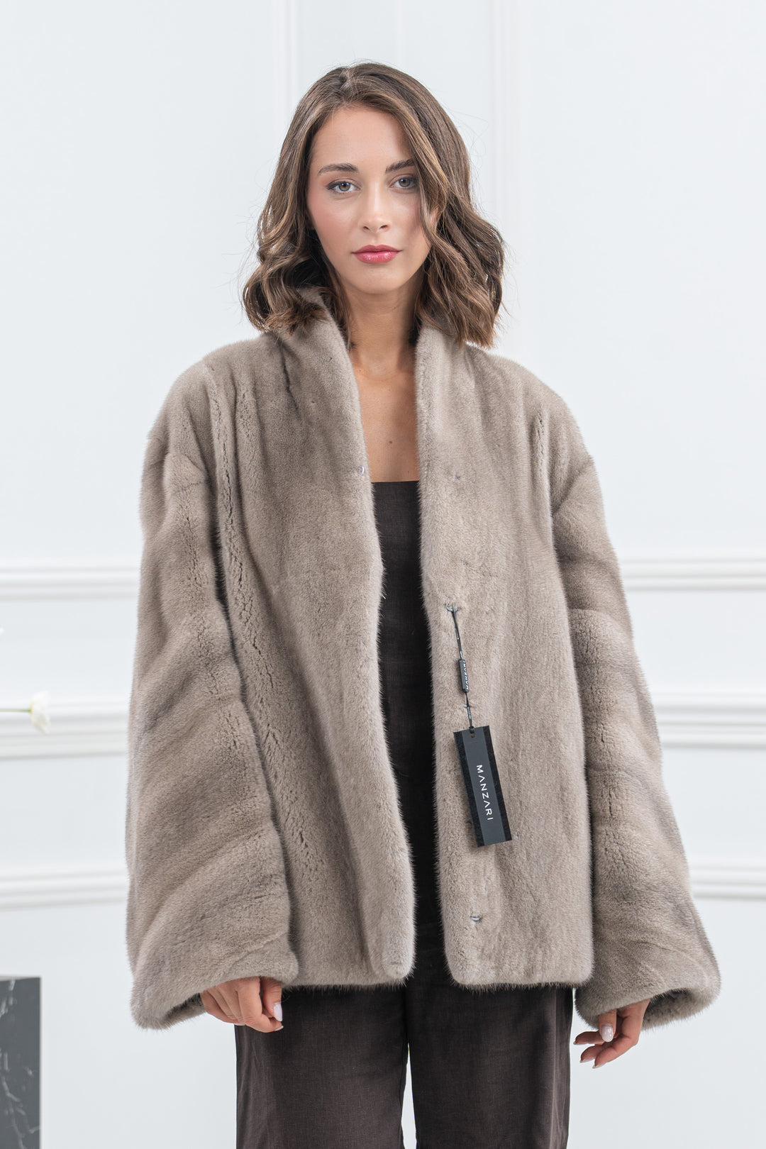 Silver Blue Mink Fur Short Jacket - Women&