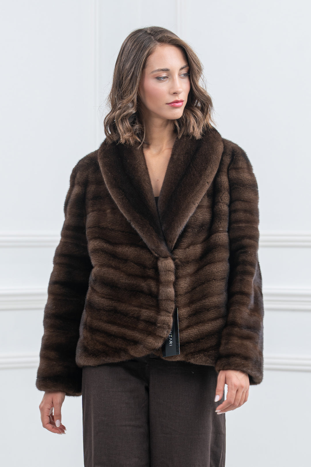 Mahogany Mink Fur Short Jacket - Women&