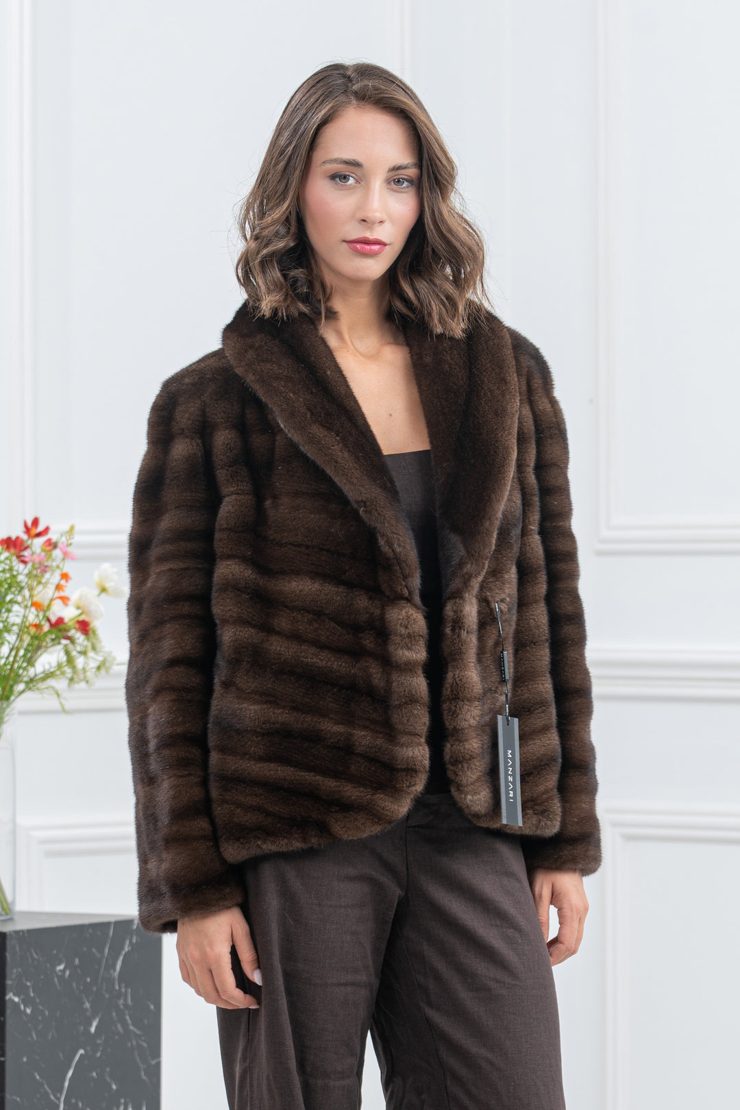 Mahogany Mink Fur Short Jacket - Women&