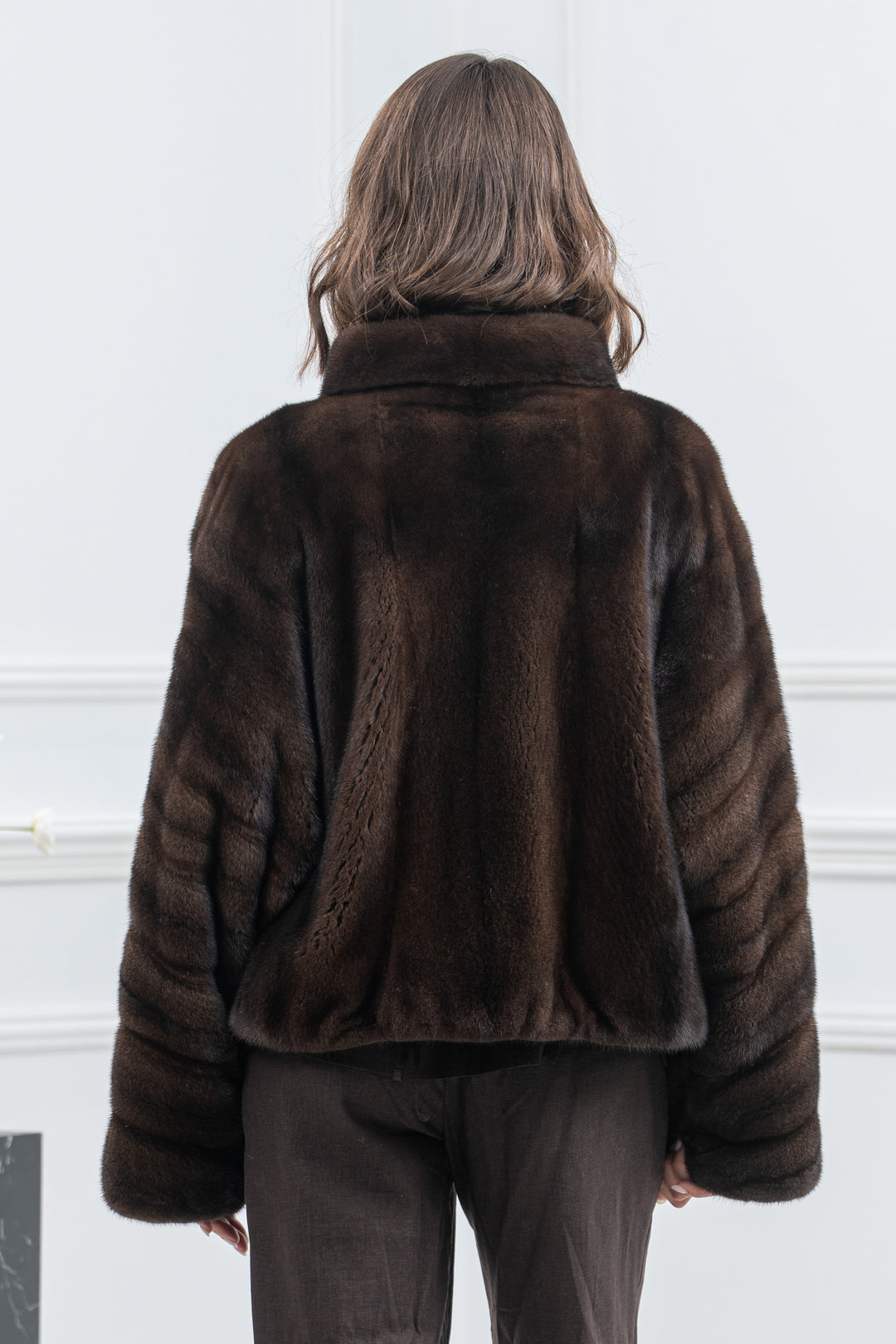 Mahogany Mink Fur Short Jacket - Women&
