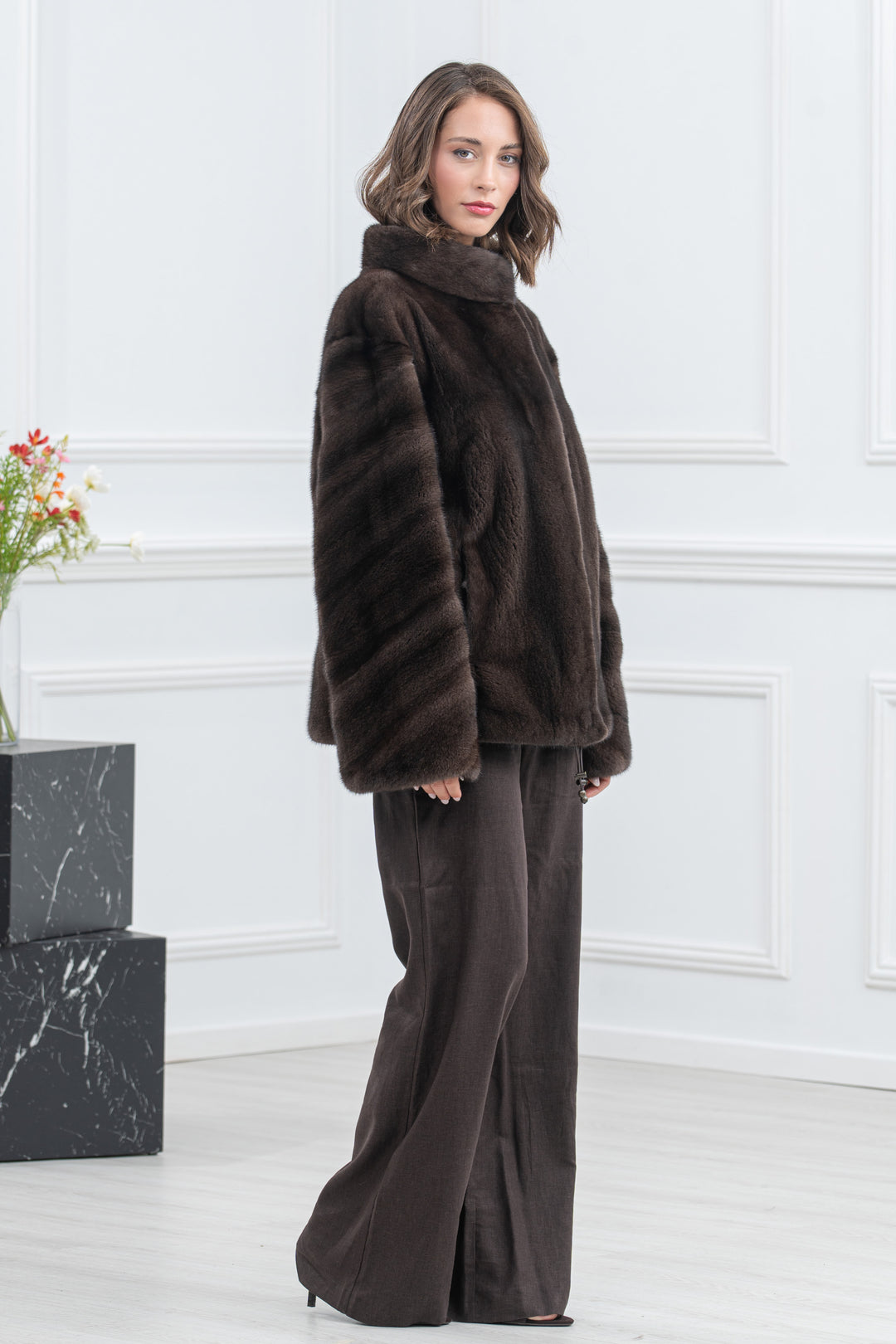Star Light Mink Fur Short Jacket - Women&