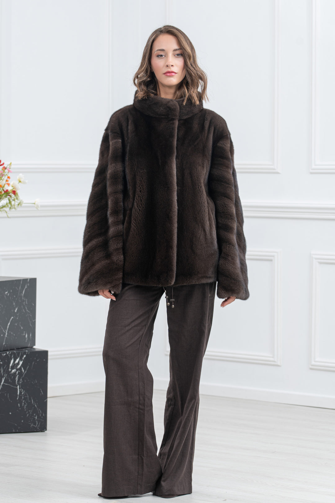 Star Light Mink Fur Short Jacket - Women&