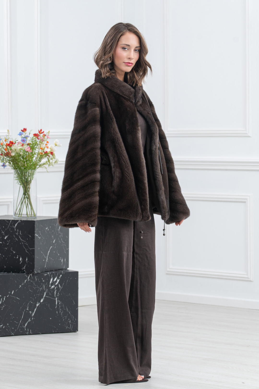 Star Light Mink Fur Short Jacket - Women&