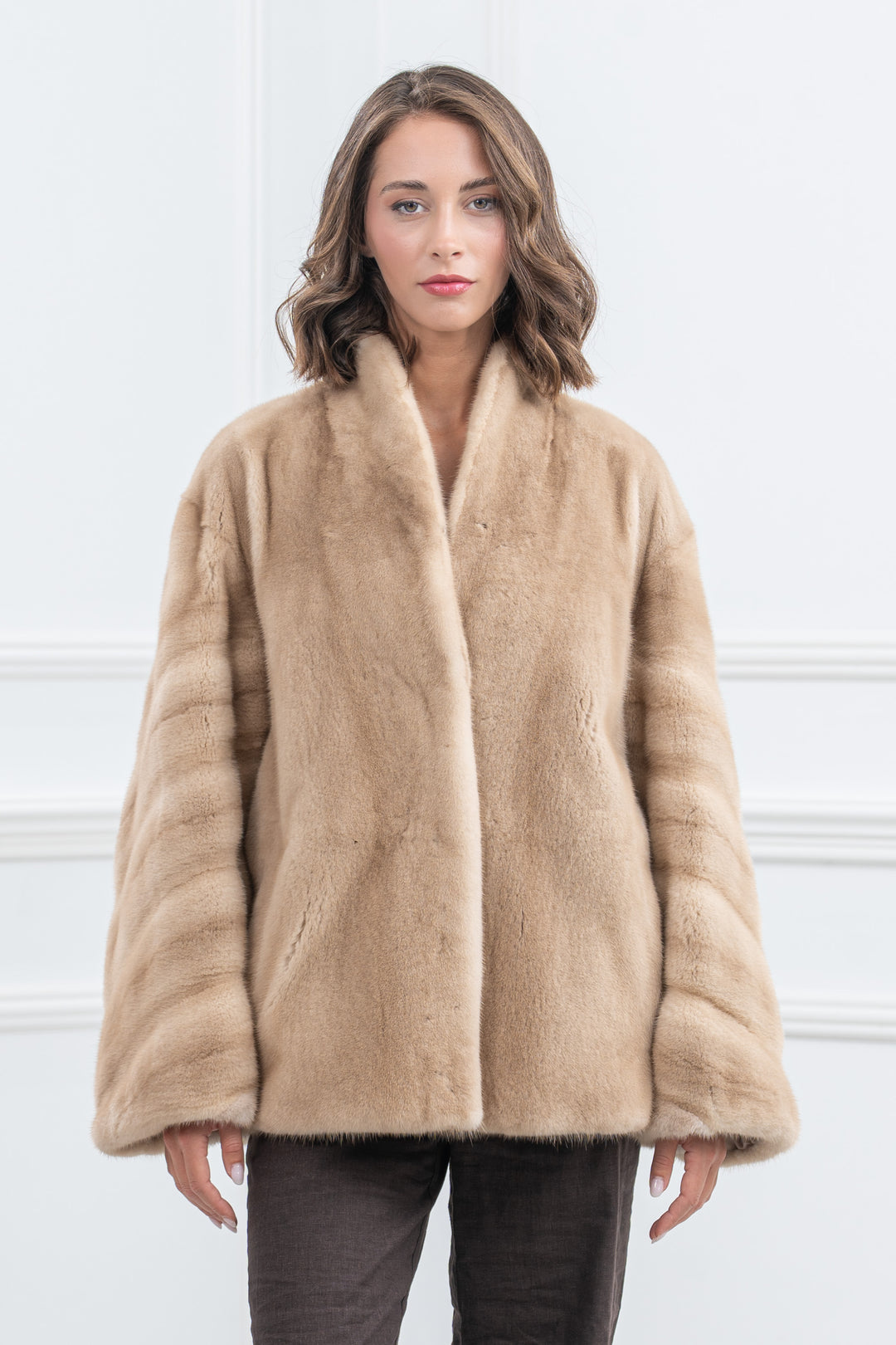 Palomino Mink Fur Short Jacket - Women&