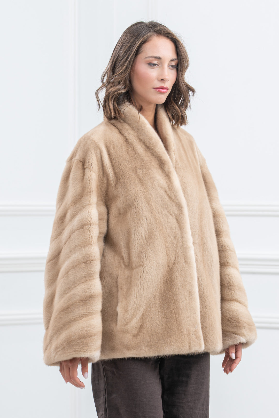 Palomino Mink Fur Short Jacket - Women&