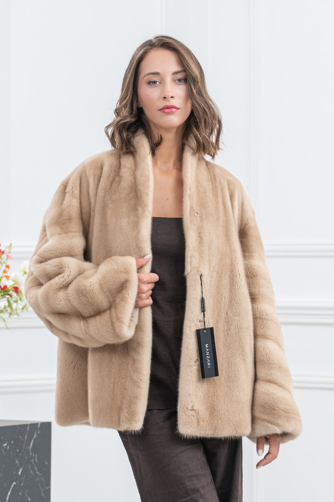 Palomino Mink Fur Short Jacket - Women&
