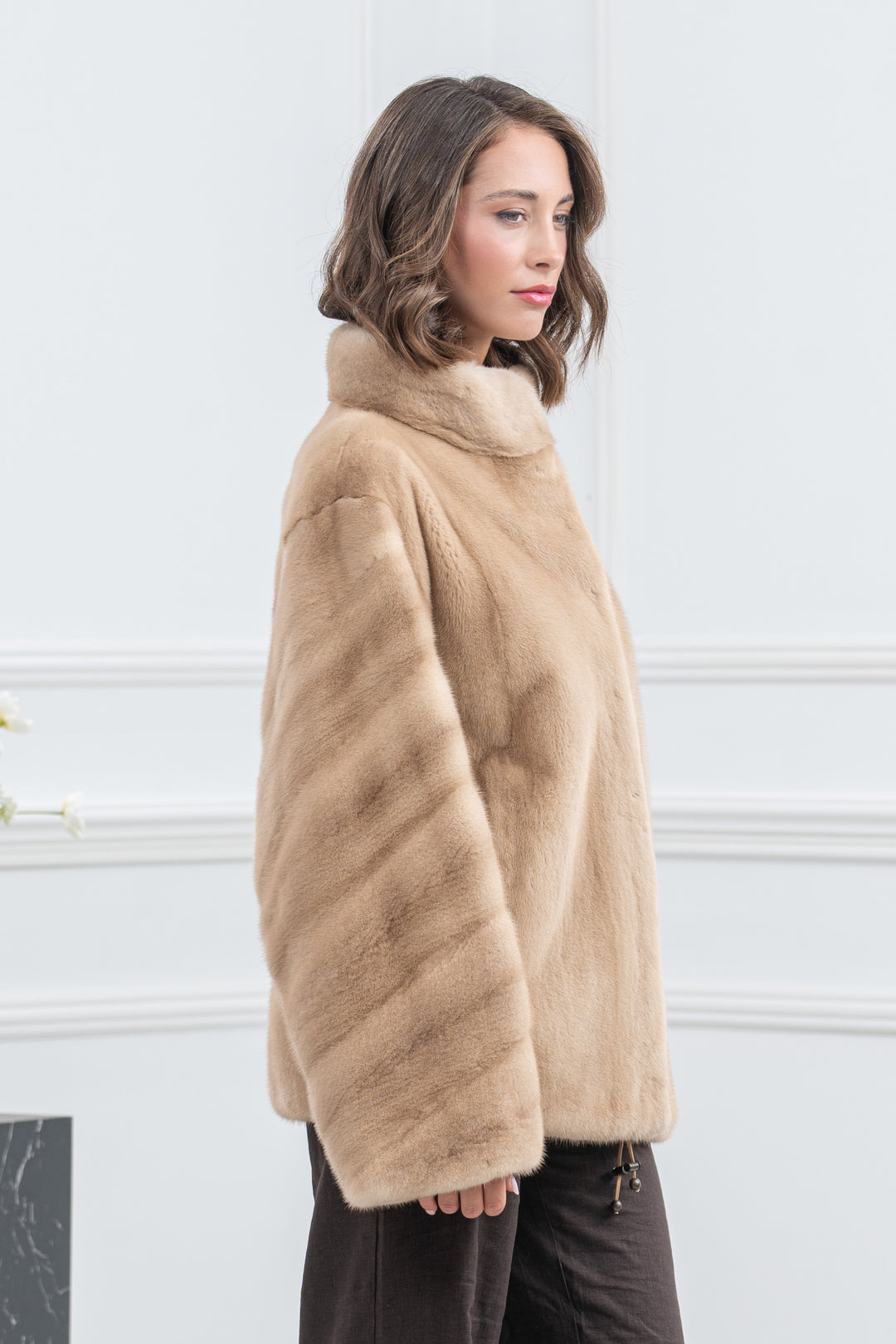 Palomino Mink Fur Short Jacket - Women&