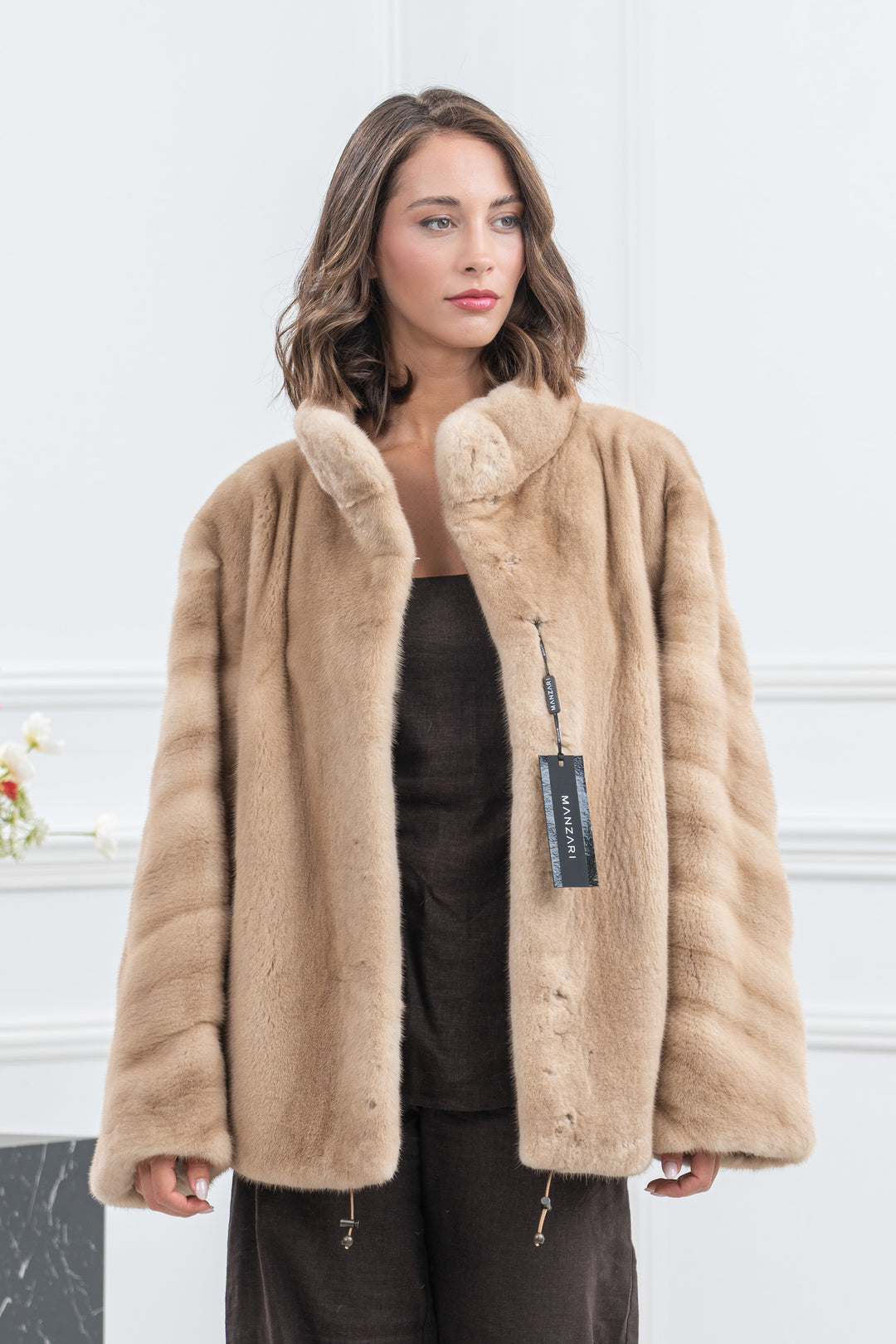 Palomino Mink Fur Short Jacket - Women&
