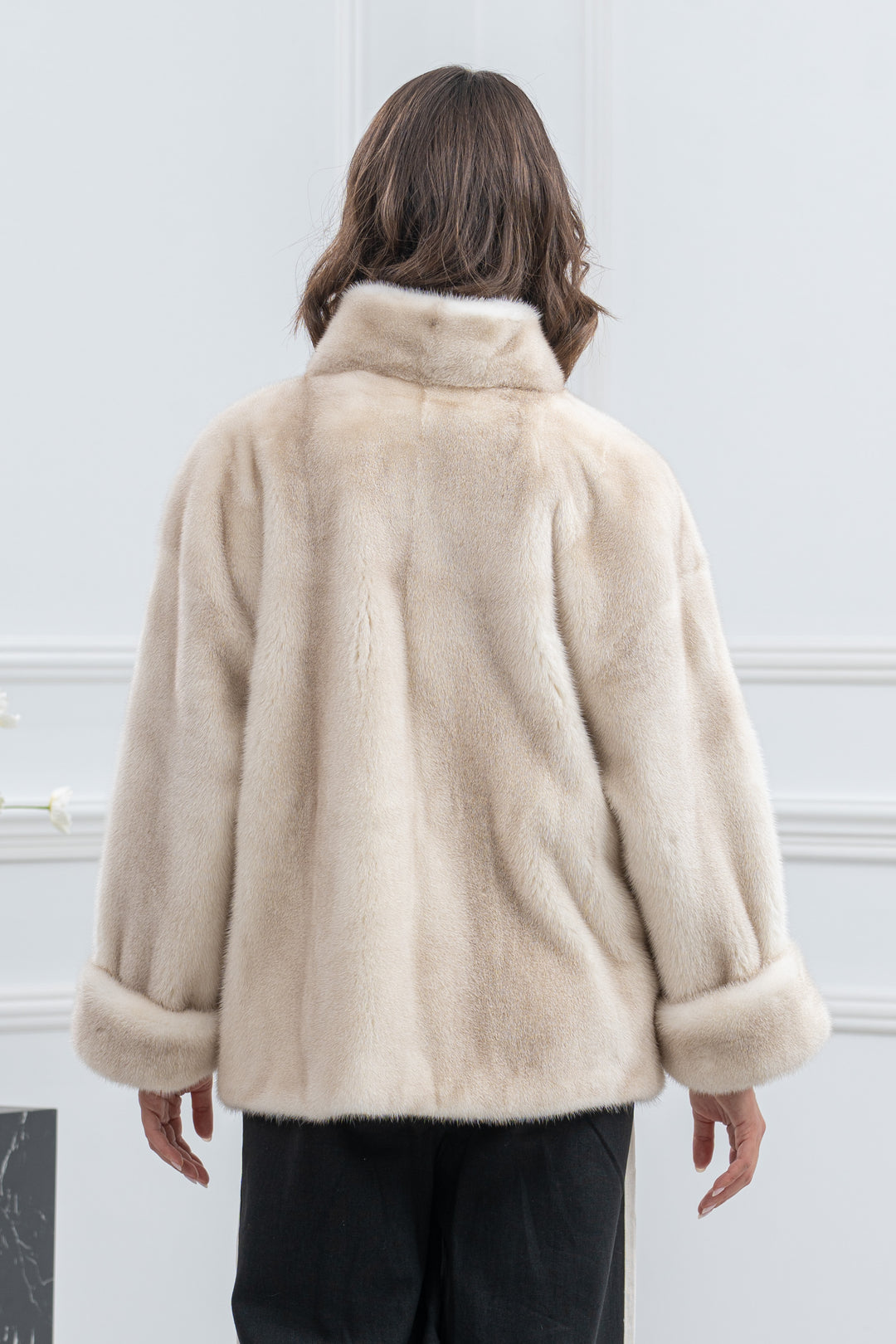 Cinnamon Mink Fur Short Jacket - Women&