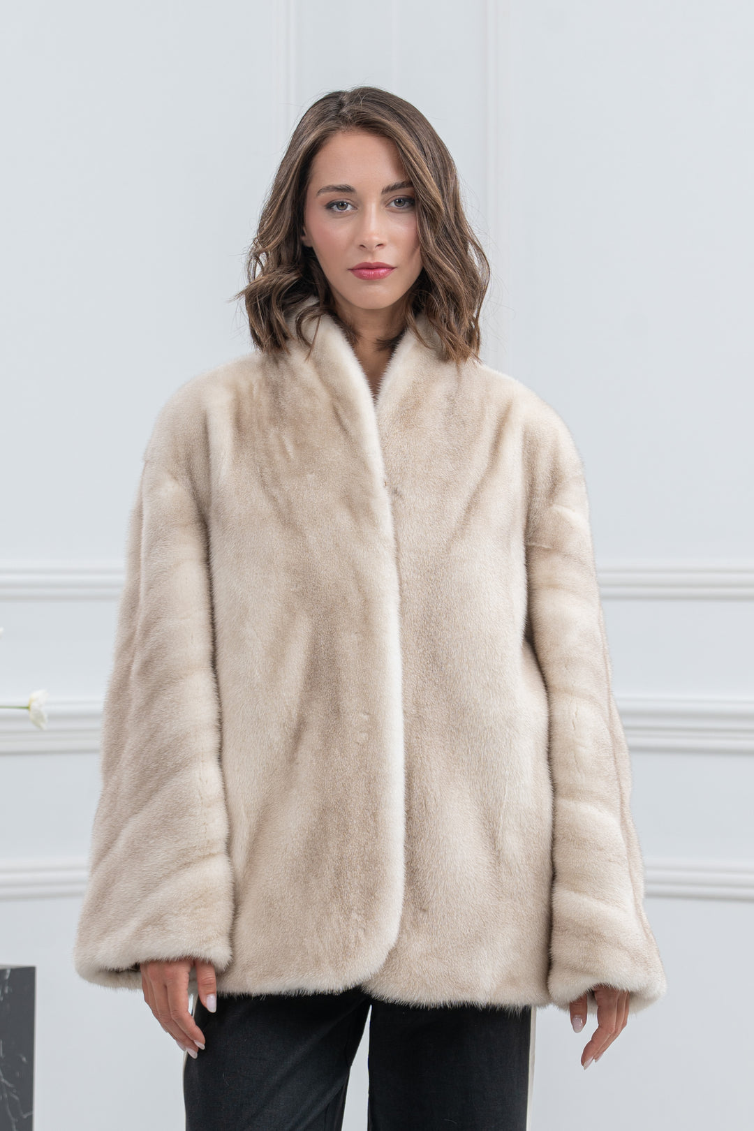 Cinnamon Mink Fur Short Jacket - Women&