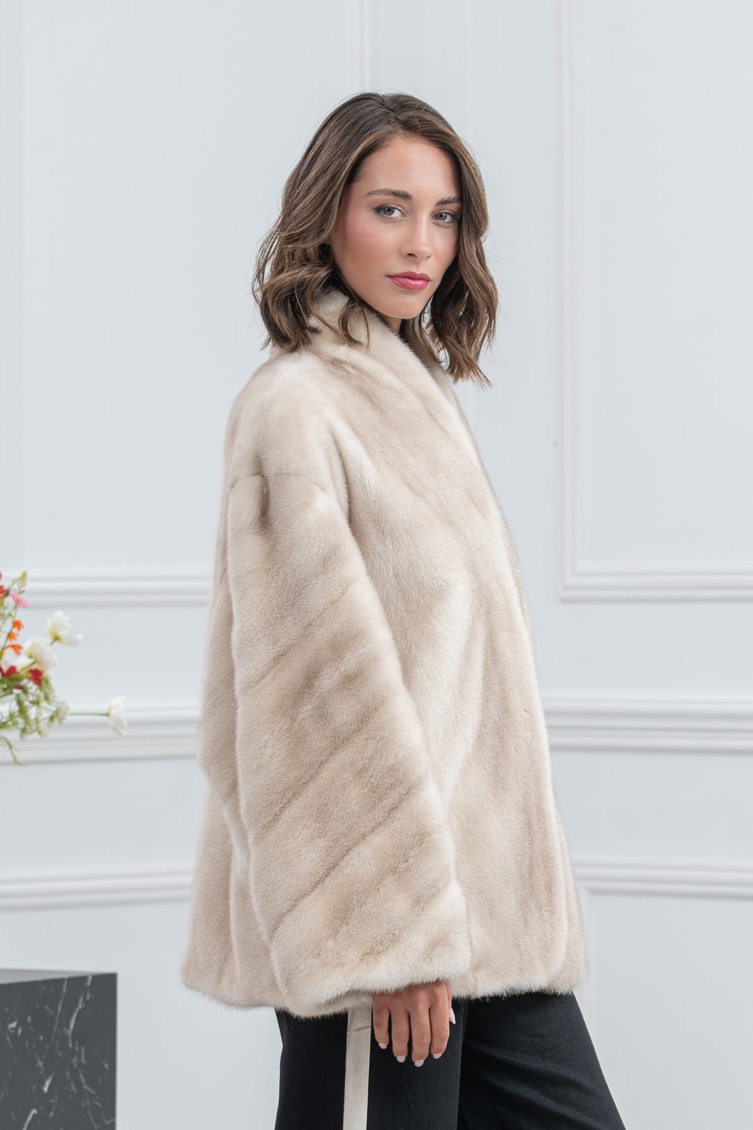 Cinnamon Mink Fur Short Jacket - Women&