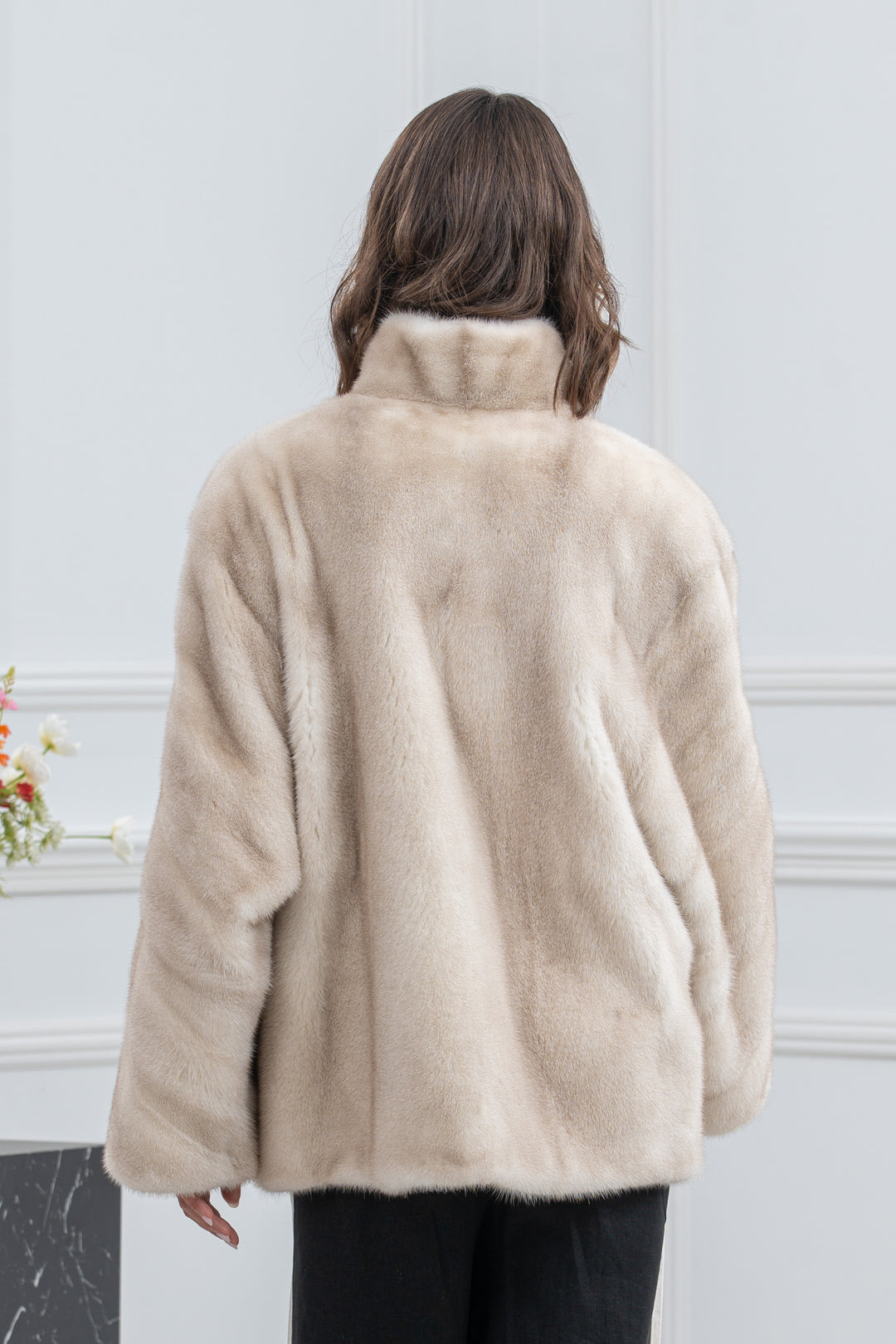 Cinnamon Mink Fur Short Jacket - Women&