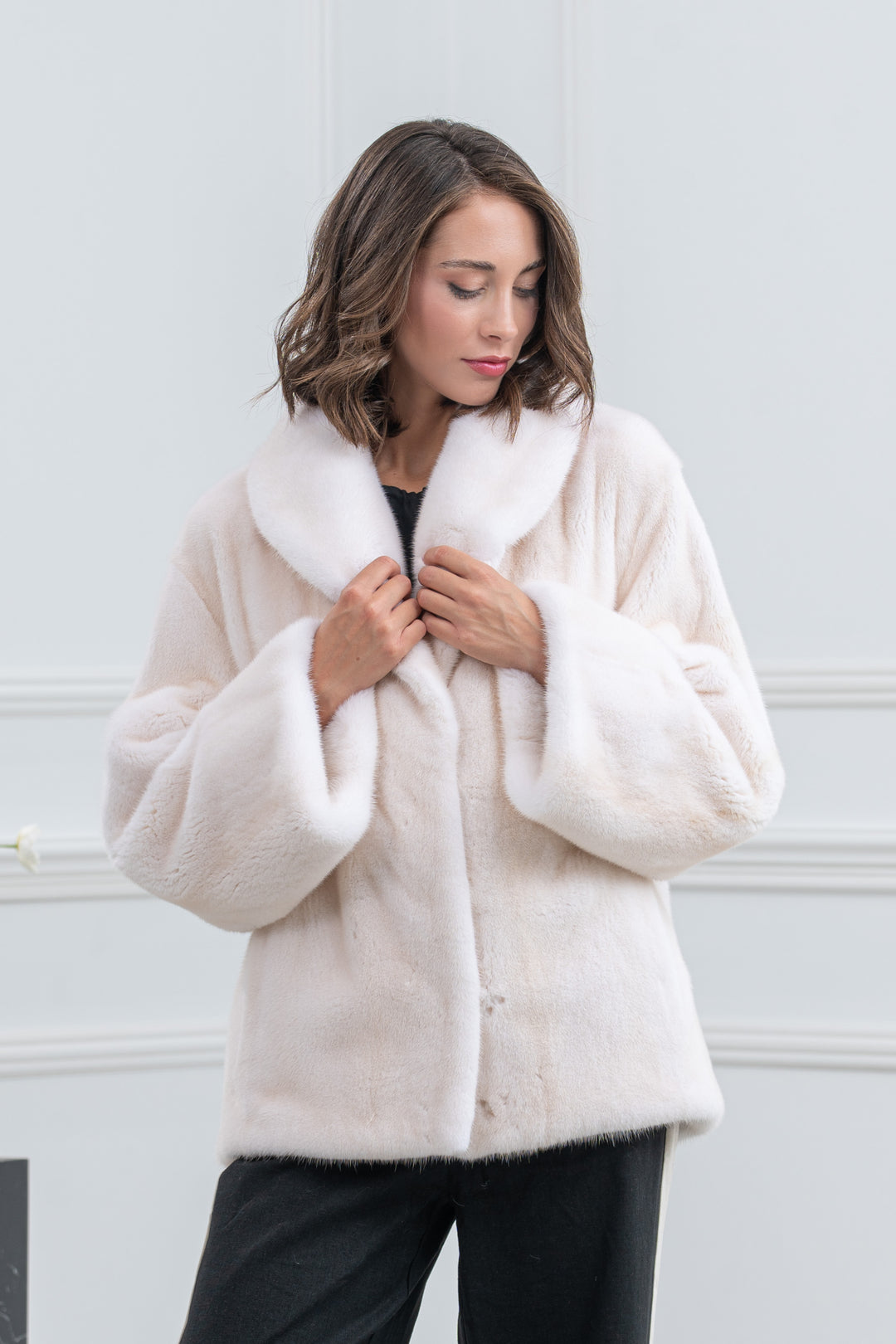 Pearl Mink Fur Short Jacket - Women&
