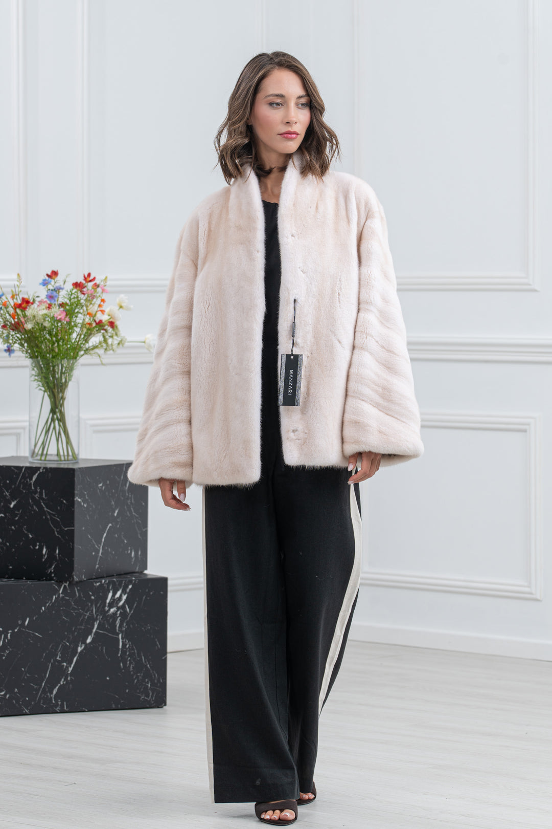 Pearl Mink Fur Short Jacket - Women&