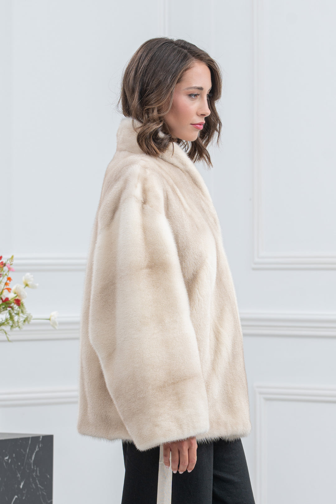 Cinnamon Mink Fur Short Jacket - Women&