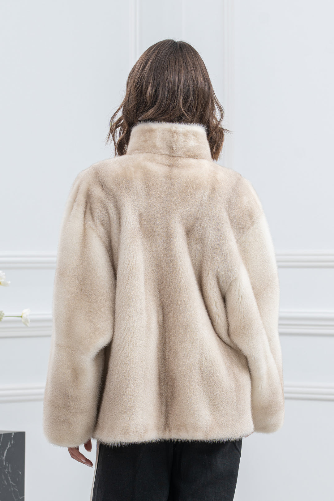 Cinnamon Mink Fur Short Jacket - Women&