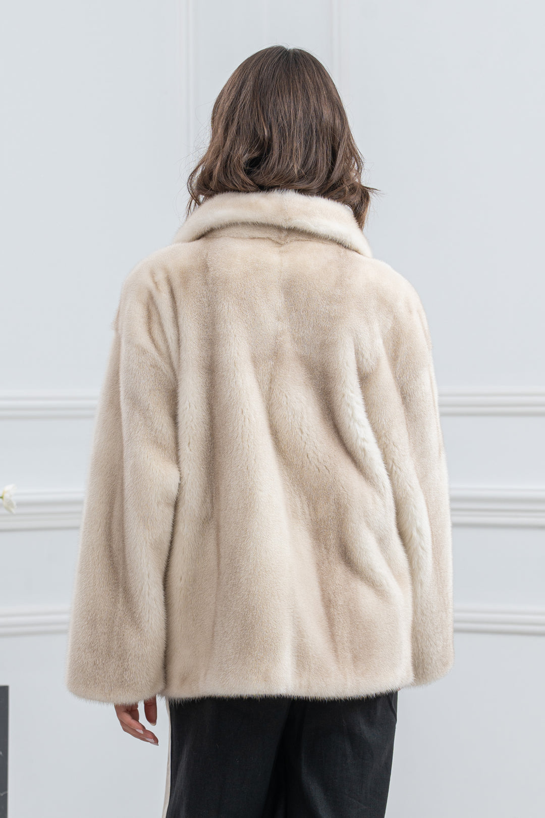 Cinnamon Mink Fur Short Jacket - Women&