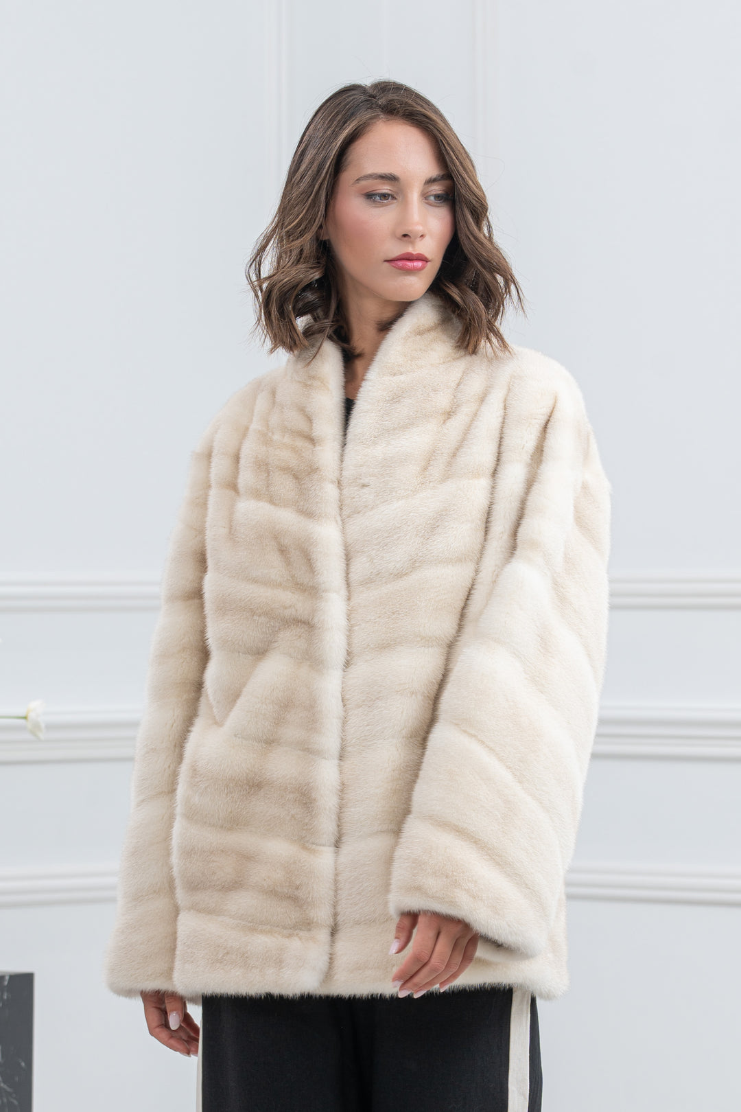 Cinnamon Mink Fur Short Vest - Women&