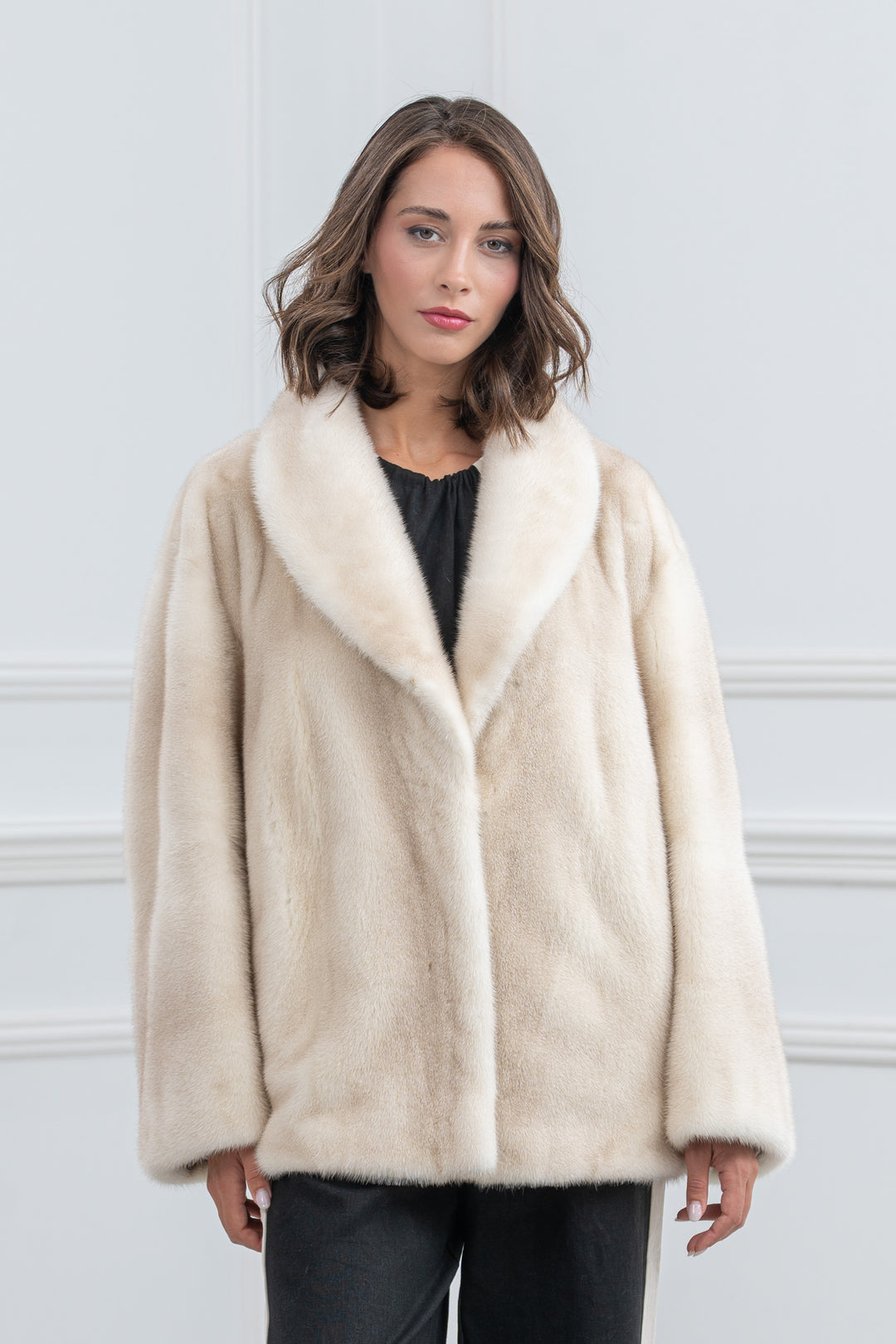 Cinnamon Mink Fur Short Jacket - Women&