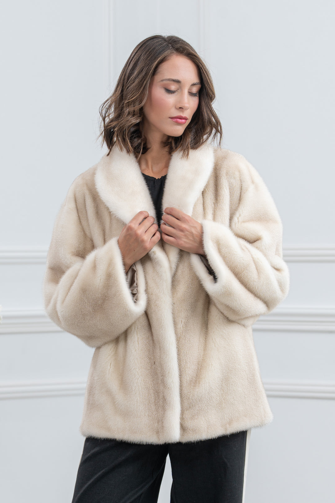 Cinnamon Mink Fur Short Jacket - Women&